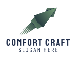 Squid Origami Craft logo design