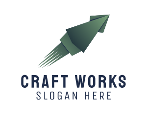 Squid Origami Craft logo design