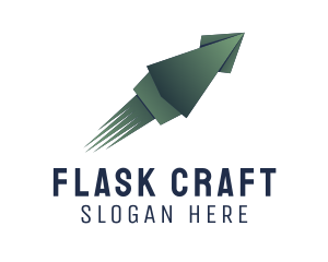 Squid Origami Craft logo design