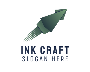 Squid Origami Craft logo design