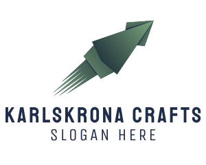 Squid Origami Craft logo design