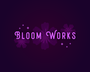 Whimsical Flower Blossom logo design