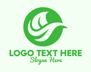 Green Organic Leaf logo