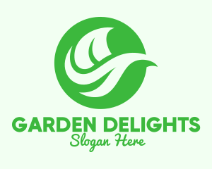 Green Organic Leaf logo design