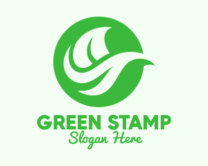 Green Organic Leaf logo design