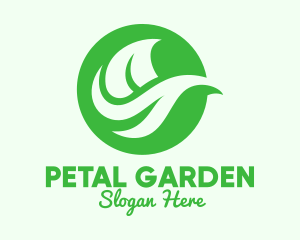 Green Organic Leaf logo design