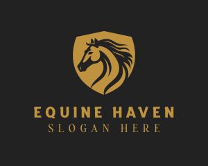 Equine Horse Shield logo design