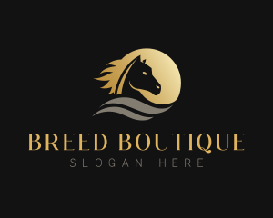 Stallion Horse Equestrian logo design