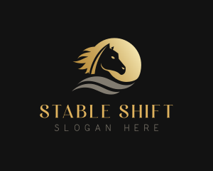 Stallion Horse Equestrian logo design