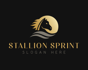 Stallion Horse Equestrian logo design