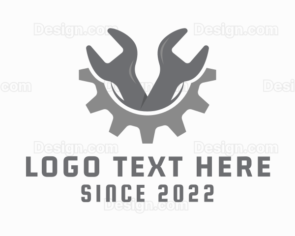 Automotive Wrench Gear Logo