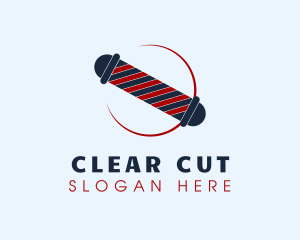 Barber Pole Groomer logo design