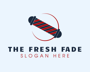 Barber Pole Groomer logo design