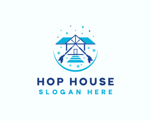 Pressure Wash House Cleaning logo design