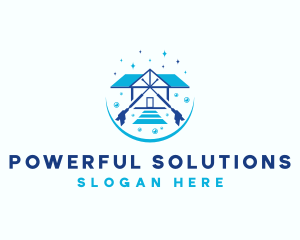 Pressure Wash House Cleaning logo design