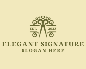 Elegant Scissors Boutique logo design