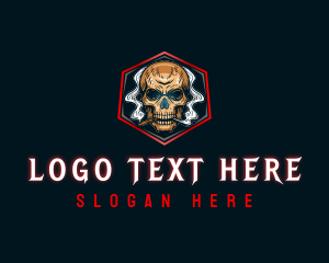 Cigarette Skull Smoking logo