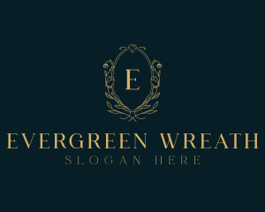 Wedding Planner Floral Wreath logo design