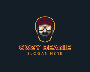 Hipster Guy Glasses logo design