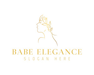 Elegant Gold Woman logo design