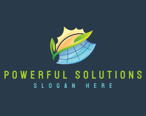 Sustainable Solar Panel logo design