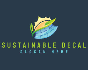 Sustainable Solar Panel logo design