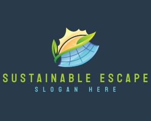 Sustainable Solar Panel logo design