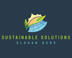 Sustainable Solar Panel logo design