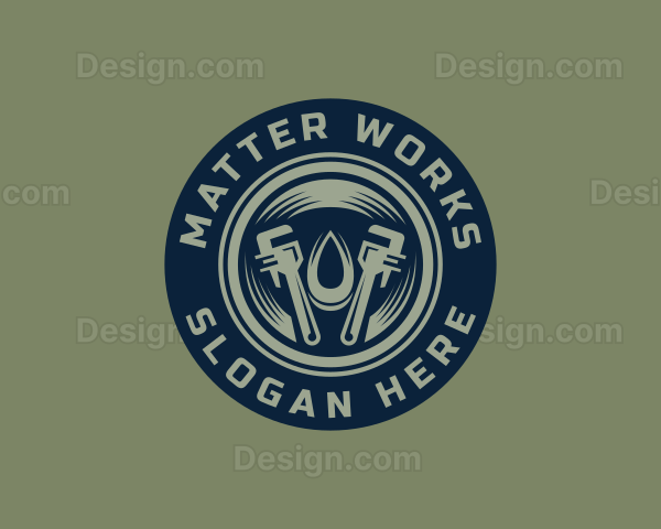 Plumbing Pipe Wrench Logo