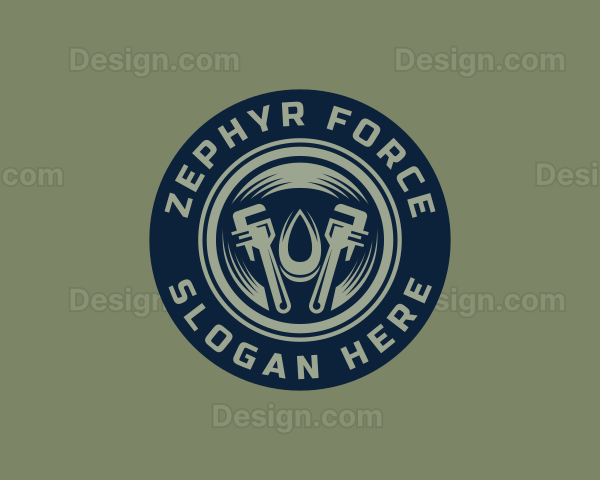 Plumbing Pipe Wrench Logo