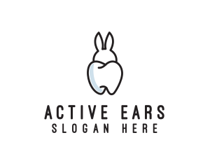 Bunny Ears Tooth  logo design