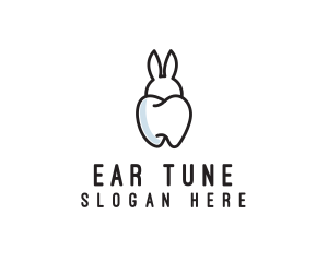 Bunny Ears Tooth  logo design