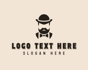 Hipster Gentleman Beard logo