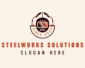 Welding Helmet Blowtorch logo design