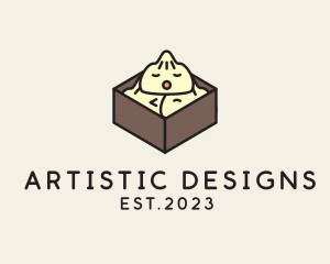 Cute Asian Dumpling logo design