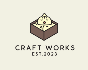 Cute Asian Dumpling logo design