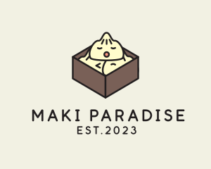 Cute Asian Dumpling logo design