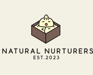 Cute Asian Dumpling logo design