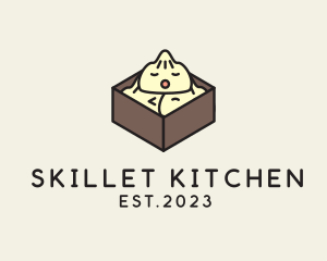 Cute Asian Dumpling logo design