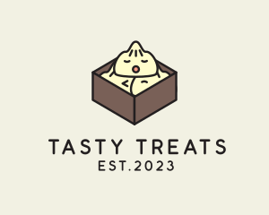 Cute Asian Dumpling logo design