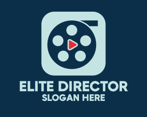 Video Cinema Reel Play App logo design