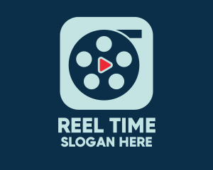 Video Cinema Reel Play App logo design