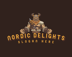 Nordic Viking Warrior logo design