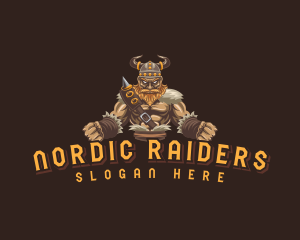 Nordic Viking Warrior logo design