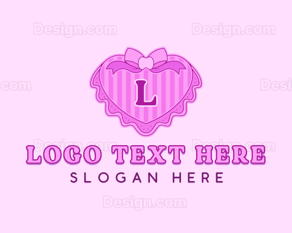 Feminine Ribbon Heart Logo