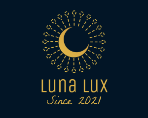 Gold Moon Ornament  logo design