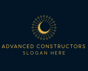 Gold Moon Ornament  logo design