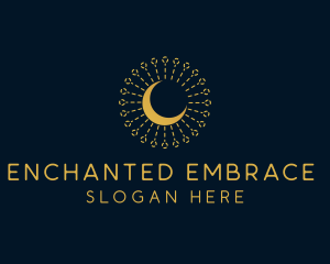 Gold Moon Ornament  logo design