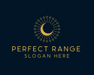 Gold Moon Ornament  logo design