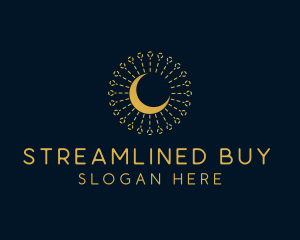 Gold Moon Ornament  logo design